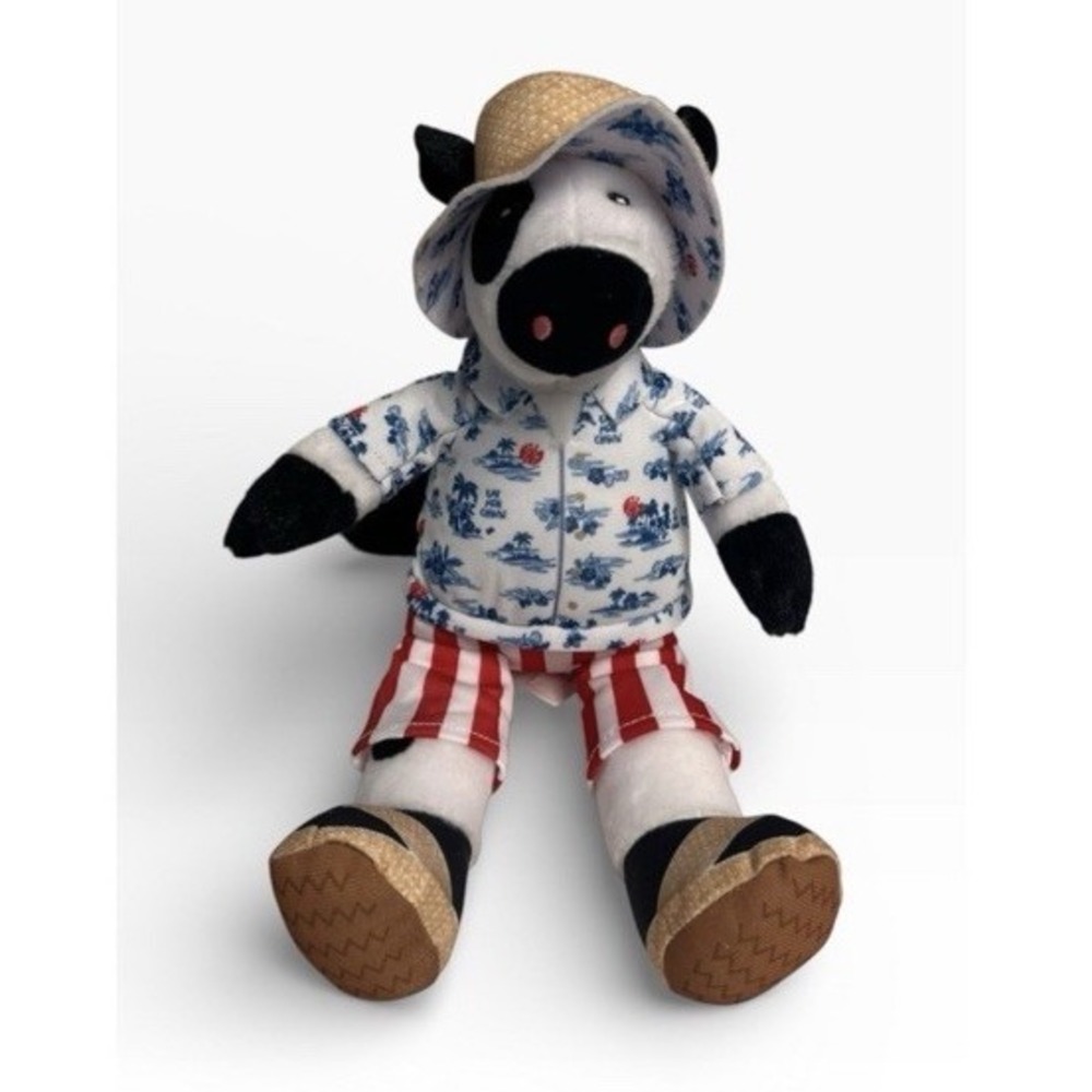 Chick-fil-A Summer Plush Cow Doll Toy Blue Tropical Island Shirt Cabana Sealed